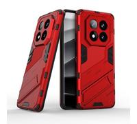TEYYOS Funda para el Xiaomi Redmi Note 14 Pro Plus 5G/Note 14 Pro+, TPU+PC Carcasa Antigolpe Shell con Soporte, Heavy Duty Armor Protection Case - Rojo