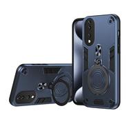 TEYYOS Funda para Honor 90 Smart 5G/Honor X7b, Carcasa PC/TPU Hybrid Case con 360° Soporte, Robusta Silicona Estuche, Antigolpes Cover Caso Azul