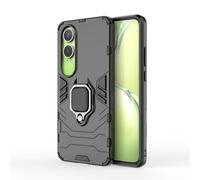 TEYYOS Funda para OnePlus Nord CE4 Lite/CE 4 Lite 5G, Carcasa TPU/PC Hybrid Case con 360° Soporte, Robusta Silicona Estuche, Antigolpes Cover Caso Negro