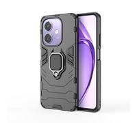 TEYYOS Funda para OPPO A40 4G/A40m/Oppo A60 5G, Carcasa TPU/PC Hybrid Case con 360° Soporte, Robusta Silicona Estuche, Antigolpes Cover Caso Negro