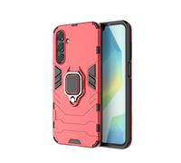 TEYYOS Funda para Samsung Galaxy A16 5G/4G, Carcasa TPU/PC Hybrid Case con 360° Soporte, Robusta Silicona Estuche, Antigolpes Cover Caso Rojo