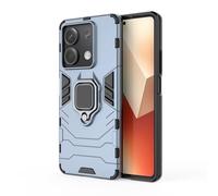 TEYYOS Funda para Xiaomi Redmi Note 13 5G, Carcasa TPU/PC Hybrid Case con 360° Soporte, Robusta Silicona Estuche, Antigolpes Cover Caso Azul