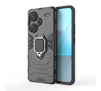 TEYYOS Funda para Xiaomi Redmi Note 13 Pro Plus 5G/Note 13 Pro+ 5G, Carcasa TPU/PC Hybrid Case con 360° Soporte, Robusta Silicona Estuche, Antigolpes Cover Caso Negro