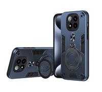 TEYYOS Funda para Xiaomi Redmi Note 14 Pro Plus 5G/Note 14 Pro+, Carcasa PC/TPU Hybrid Case con 360° Soporte, Robusta Silicona Estuche, Antigolpes Cover Caso Azul