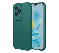 TEYYOS Funda Suave Silicone para Honor 200 Lite 5G, Premium Silicona Líquida Carcasa, Tres Capas Anti-Choques Ultradelgado Protección Case Cover, Verde Oscuro