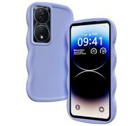 TEYYOS Funda Suave Silicone para Honor 90 Smart 5G/Honor X7b, Diseño de Marco Ondulado Lindo, Antiarañazos, Ntigolpes, Antihuellas, Ultrafina TPU Case Cover, Morado