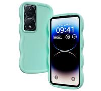 TEYYOS Funda Suave Silicone para Honor 90 Smart 5G/Honor X7b, Diseño de Marco Ondulado Lindo, Antiarañazos, Ntigolpes, Antihuellas, Ultrafina TPU Case Cover, Verde