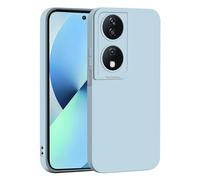 TEYYOS Funda Suave Silicone para Honor 90 Smart 5G/Honor X7b, Diseño de Protección para Lentes de Cámara, Antichoque, Antigolpes, Antihuellas Case Cover Protectora de Silicona TPU, Azul Claro