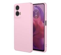 TEYYOS Funda Suave Silicone para Motorola Moto G24/Moto G04, Premium Silicona Líquida Carcasa, Tres Capas Anti-Choques Ultradelgado Protección Case Cover, Rosa