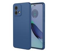 TEYYOS Funda Suave Silicone para Motorola Moto G84 5G, Premium Silicona Líquida Carcasa, Tres Capas Anti-Choques Ultradelgado Protección Case Cover, Azul