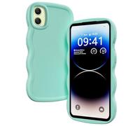 TEYYOS Funda Suave Silicone para Samsung Galaxy A06, Diseño de Marco Ondulado Lindo, Antiarañazos, Ntigolpes, Antihuellas, Ultrafina TPU Case Cover, Verde