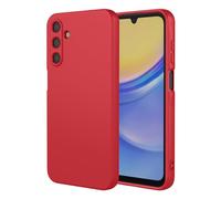 TEYYOS Funda Suave Silicone para Samsung Galaxy A15 5G/4G, Premium Silicona Líquida Carcasa, Tres Capas Anti-Choques Ultradelgado Protección Case Cover, Rojo