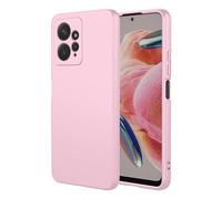 TEYYOS Funda Suave Silicone para Xiaomi Redmi Note 12 4G, Premium Silicona Líquida Carcasa, Tres Capas Anti-Choques Ultradelgado Protección Case Cover, Rosa