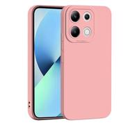 TEYYOS Funda Suave Silicone para Xiaomi Redmi Note 13 4G, Diseño de Protección para Lentes de Cámara, Antichoque, Antigolpes, Antihuellas Case Cover Protectora de Silicona TPU, Rosa