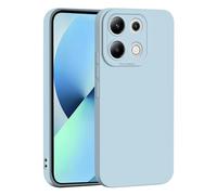 TEYYOS Funda Suave Silicone para Xiaomi Redmi Note 13 4G, Diseño de Protección para Lentes de Cámara, Antichoque, Antigolpes, Antihuellas Case Cover Protectora de Silicona TPU, Azul Claro
