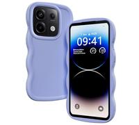 TEYYOS Funda Suave Silicone para Xiaomi Redmi Note 13 Pro 5G/Poco X6 5G, Diseño de Marco Ondulado Lindo, Antiarañazos, Ntigolpes, Antihuellas, Ultrafina TPU Case Cover, Morado