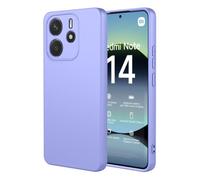 TEYYOS Funda Suave Silicone para Xiaomi Redmi Note 14 4G, Premium Silicona Líquida Carcasa, Tres Capas Anti-Choques Ultradelgado Protección Case Cover, Púrpura