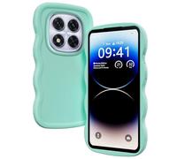 TEYYOS Funda Suave Silicone para Xiaomi Redmi Note 14 Pro 4G, Diseño de Marco Ondulado Lindo, Antiarañazos, Ntigolpes, Antihuellas, Ultrafina TPU Case Cover, Verde