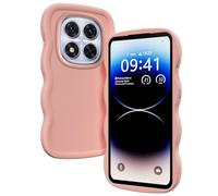 TEYYOS Funda Suave Silicone para Xiaomi Redmi Note 14 Pro 4G, Diseño de Marco Ondulado Lindo, Antiarañazos, Ntigolpes, Antihuellas, Ultrafina TPU Case Cover, Rosa