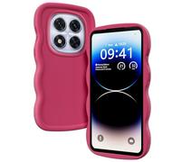 TEYYOS Funda Suave Silicone para Xiaomi Redmi Note 14 Pro 4G, Diseño de Marco Ondulado Lindo, Antiarañazos, Ntigolpes, Antihuellas, Ultrafina TPU Case Cover, Rojo