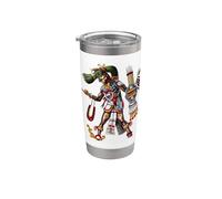 Tezcatlipoca Dios Mitología Azteca Civilización Maya Antigua Vaso térmico de acero inoxidable de doble pared