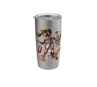 Tezcatlipoca Dios Mitología Azteca Civilización Maya Antigua Vaso térmico de acero inoxidable de doble pared