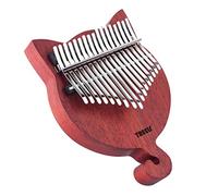 TF-17CAT 17 teclas de madera maciza para pulgar, piano, dedo, piano, dedo, precusión, con calcomanías de escala, martillo de afinación, paño de limpieza, puestos de dedos, bolsa de transporte EVA