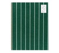 TF Publishing Agenda semanal y mensual grande 2027 On the Green Stripe, agenda 2027 de 9 x 11 pulgadas con vista semanal vertical y vistas mensuales, papel grueso, con rastreador de hábitos, sección