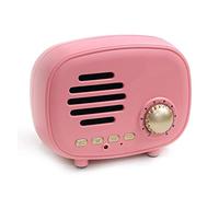 TF Tarjeta Bluetooth Q108 Vendimia Altavoz 4.1 Multimedia Radio portátil Caja de Sonidos la Ayuda FM Portátil(Pink)