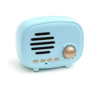 TF Tarjeta Bluetooth Q108 Vendimia Altavoz 4.1 Multimedia Radio portátil Caja de Sonidos la Ayuda FM Portátil(Blauw)