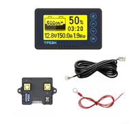 TF03KH Coulomb Meter 8-120V Litio para monitor de batería con derivación para RV Sistema Solar Marino Probador de capacidad en tiempo real (luz amarilla)