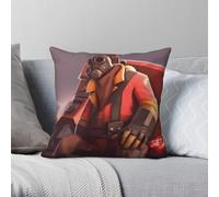 TF2 - Funda de almohada decorativa con estampado de mercenarios con sangre de grava y terciopelo de poliéster