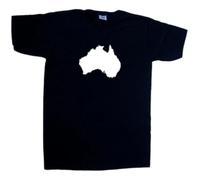 tf6jres Australia Outline V-Neck T-Shirt Black 3XL
