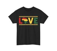 tf6jres Black History Month Love Africa Map Proud Melanin African Women Men Shirt Black 3XL