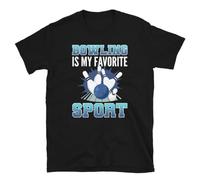 tf6jres Bowling Is My Favorite Sport T-Shirt Black S