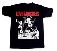 tf6jres Rare Love and Rockets Band Cotton Gift For Fan Black S-2345XL T-Shirt S3546 Black L
