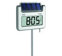 TFA 30.2030.54 Avenue Plus Solar Termómetro de Jardín Digital Reloj LCD Pantalla