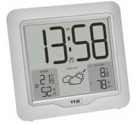 TFA Dostmann Metro Plus 35.1164.02,Estación meteorológica digital con sensor exterior, temperatura y humedad, incluye radio, color blanco