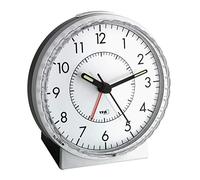 TFA 601010 Reloj Despertador electrónico Plata, Negro, (L) 107 x (B) 78 x (H) 110 mm