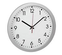 TFA 60.3035.02 - Reloj de Pared electrónico, 300 mm, Color Plata
