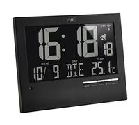 TFA 60.4508 - Reloj Digital Mural con termómetro, Color Negro