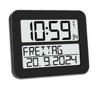 TFA 60.4512.01 - Reloj Digital Mural, Color Negro