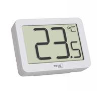 TFA Dostmann Termómetro interior digital 30.1065.02 – Mini, máx./mín., -10…+60 °C, magnético, blanco