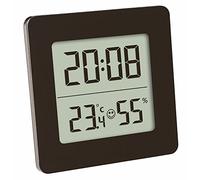 TFA Dostmann 30.5038 Digital Termómetro Higrómetro de clima de control, negro con batería