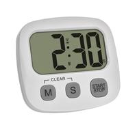 TFA Dostmann 38.2057.02 - Temporizador digital corto para deportes, cocina, aprendizaje y cronómetro, magnético, pantalla grande, temporizador de cocina, temporizador deportivo, color blanco