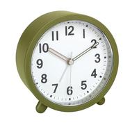 TFA Dostmann 60.1043.04 - Despertador analógico (Funciona con Pilas, Incluye Reloj de Cuarzo, sin tictac, para Dormitorio, salón, Cocina, con función de repetición, Incluye luz de Fondo), Color Verde