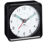 TFA Dostmann 60.1510 Picco Reloj de Alarma de Radio analógica (Negro con batería)
