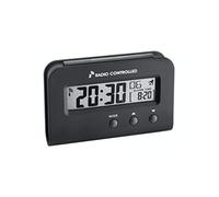 TFA Dostmann 60.2513.01 - Despertador controlado por Radio, Color Negro
