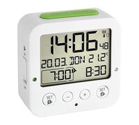 TFA Dostmann 60.2528 BINGO Radio Despertador electrónico con 2 alarmas (Blanco)