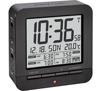 TFA Dostmann 60.2536 radio despertador digital con 4 tiempos de alarma (Negro)